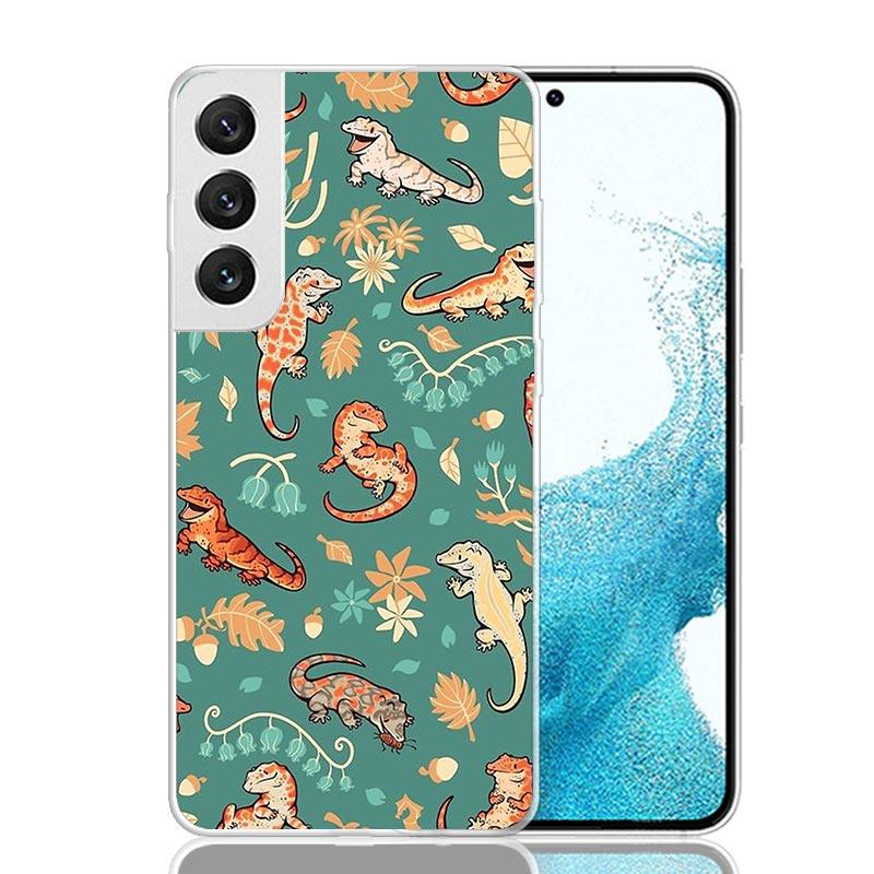 Lizards Geckos Phone Case For Samsung Galaxy S26 S25 Edge S24 S23 FE S22 Ultra S21 Plus S20 + Fundas Cover Coque Galaxy S25 S24
