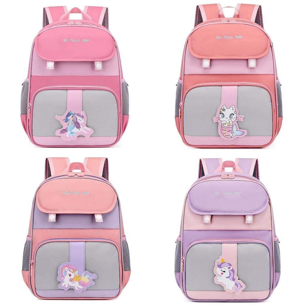 Adorable Cartoon Kids Backpack Breathable Oxford Cloth Large Capacity School Bag For Boys And Girls