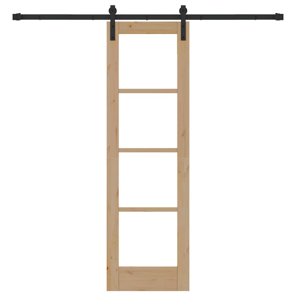 ORKDAL Sliding Door Natural and Black 61 X 198.5 Cm