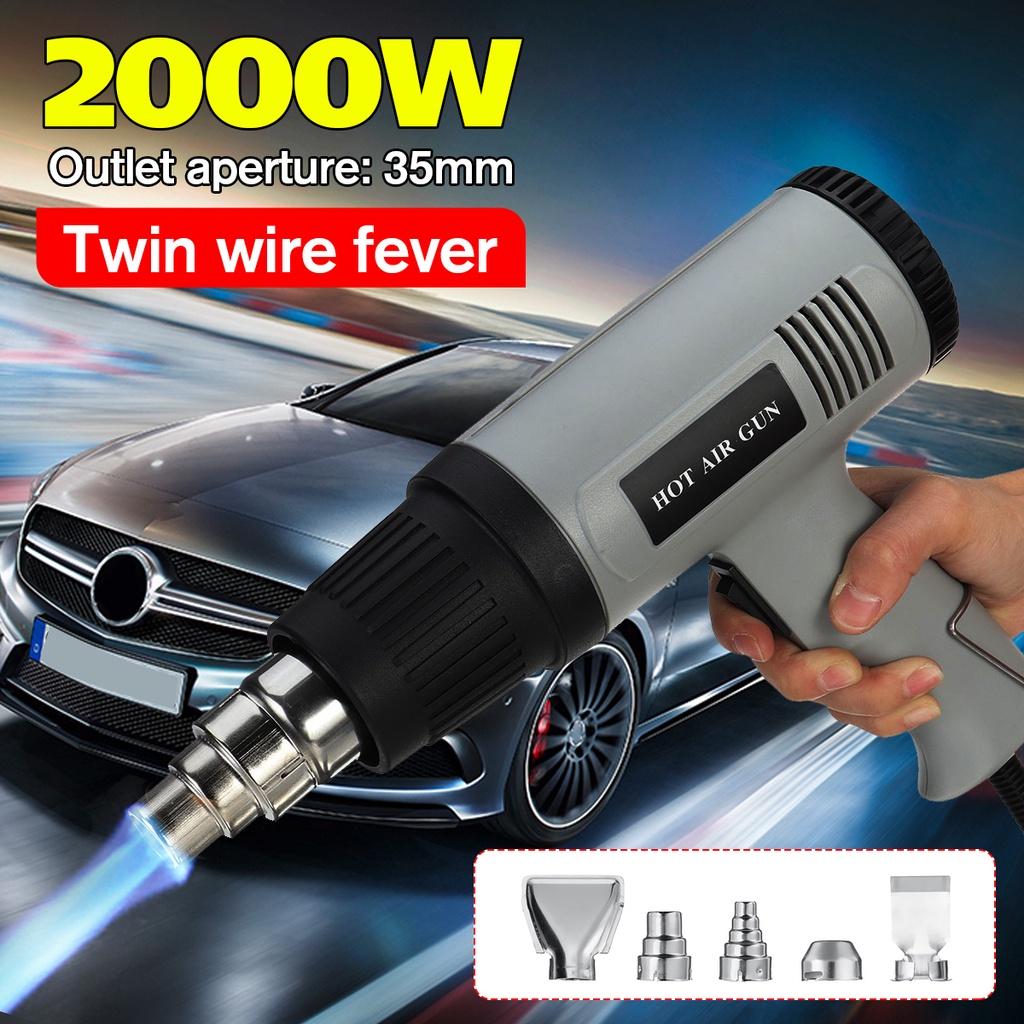 220V 2000W Industrial Electric Hot Air Guns for Shrink wrapping Paint Remover/Stripper Gray Variable Temperature Heat Guns