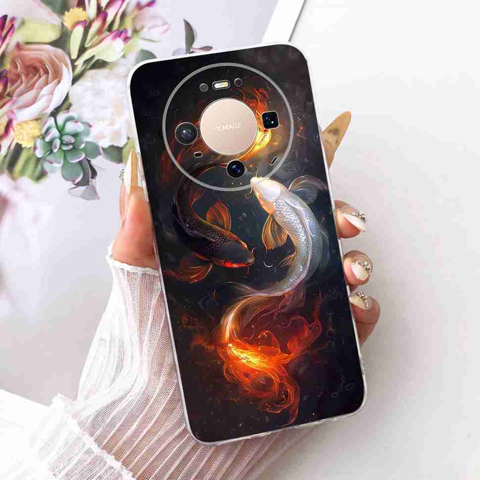 For Huawei Mate 80 5G 2025 Case VYG-AL00 Soft Silicone Sweet Heart Painted Cover Case For Huawei Mate80 Mate 80 TPU Fundas
