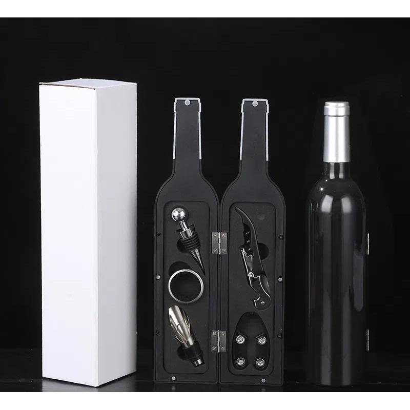 

Набор штопоров для красного вина, штопор для вина, большая бутылка вина, 5 предметов, ящик для винных инструментов из нержавеющей стали