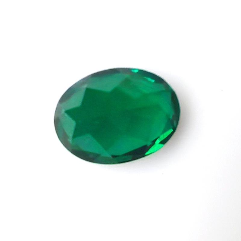 AGL Certified Zambian Oval Cultured Emerald Loose Stone for Jewelry