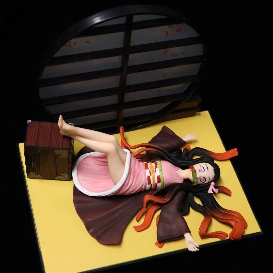 Discover Intime Jt Studio Same Style Nezuko Demon Slayer Anime Sleeping Position Grin Adorable Freedom Table Setup Pvc Mini Hot Model Present Playthings