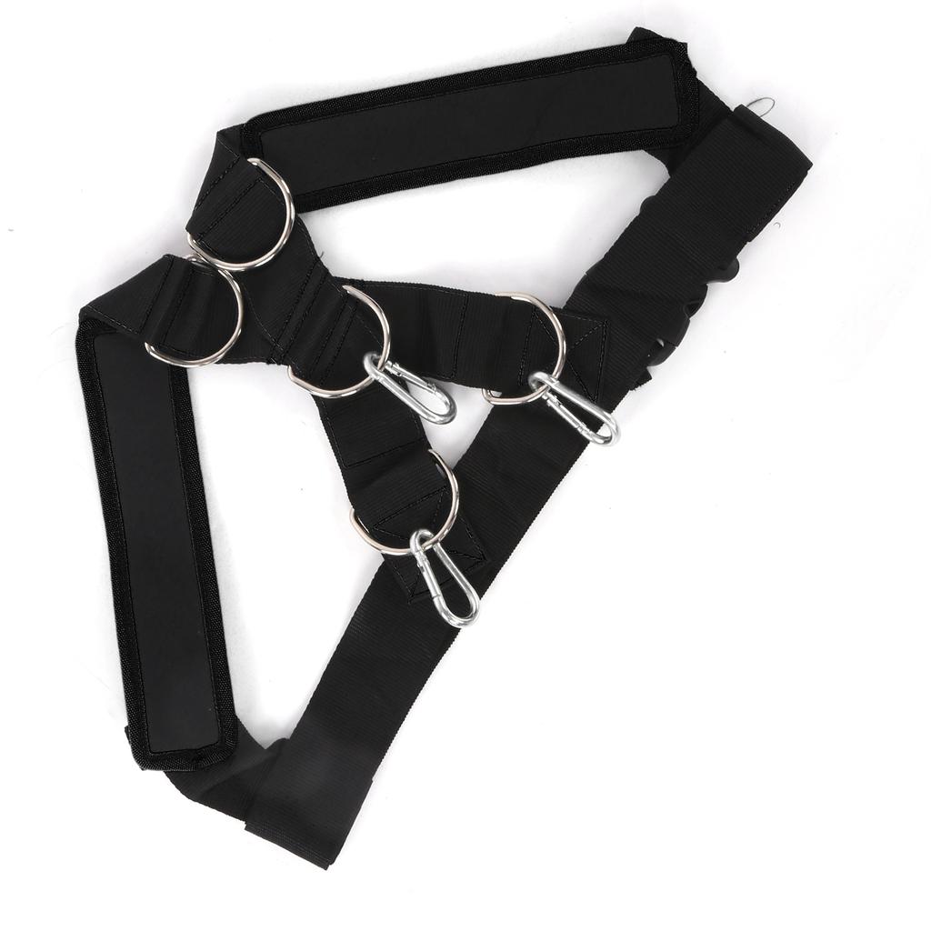 Weight Bearing Shoulder Strap Pulling Sled Harness Vest Resistance Bands with Pulling StrapBlack