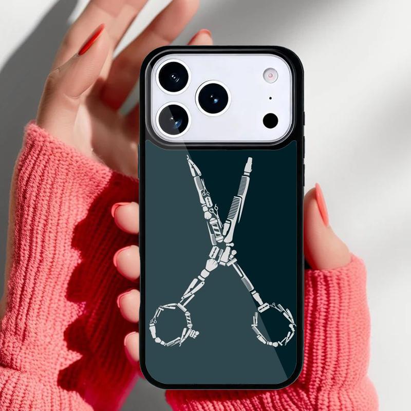 Hair Scissors Coque Phone Case for iPhone 17 16 15 14 13 Pro Max Back Cover for 12 11 Pro Coque