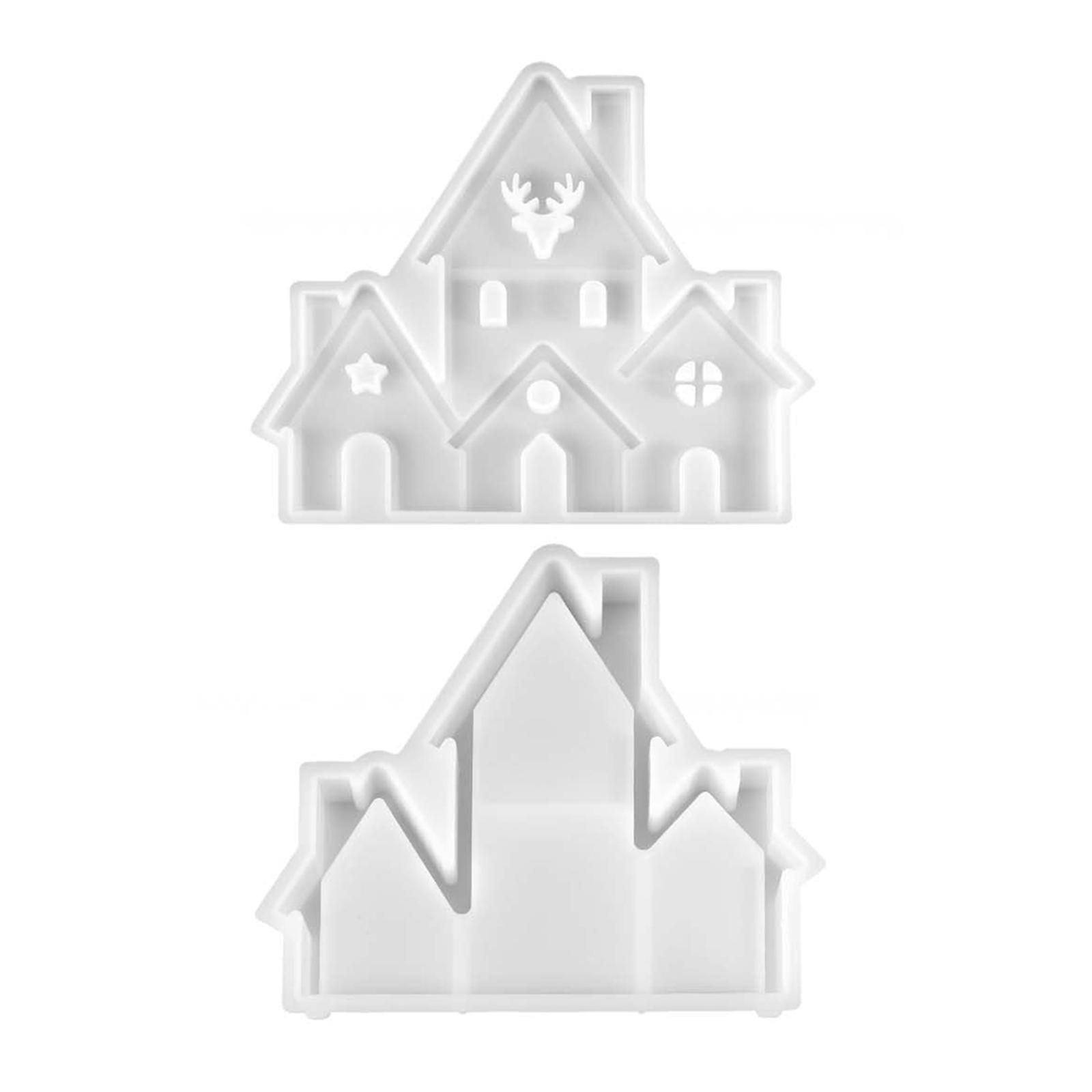 3D House Epoxy Casting Mold Christmas Home Gypsum Mold House Plaster Mold Home Decor