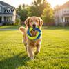 Outdoor Interactive Dog Toys Dental Tug Toy, Textured Woven Nylon Chew Teeth Cleaning Training for Dogs Round or Figure 8 Design, Washable Toy Chewing