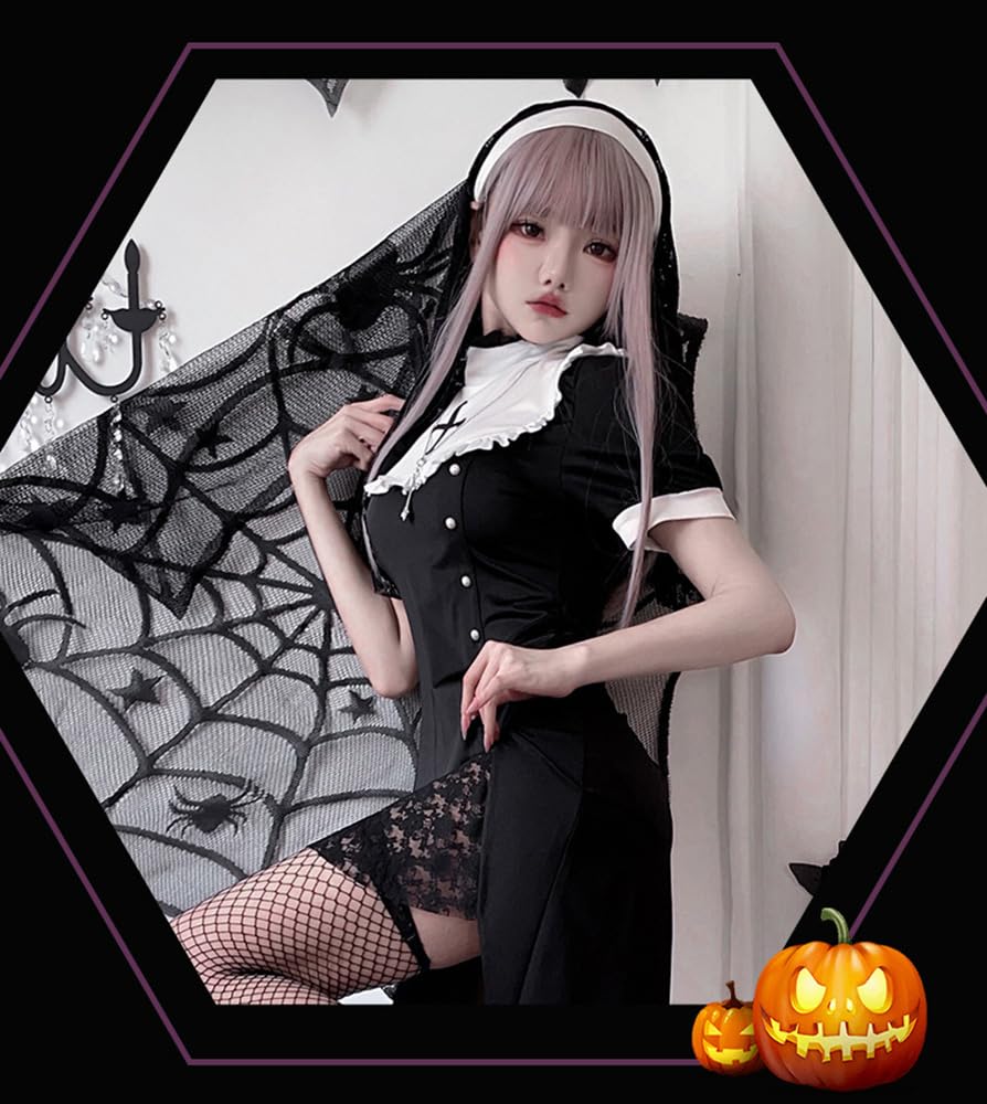 Sexy Nun Halloween Sister Set [Cedar Eight] Costume, Costume, Cosplay, 3-piece (L)