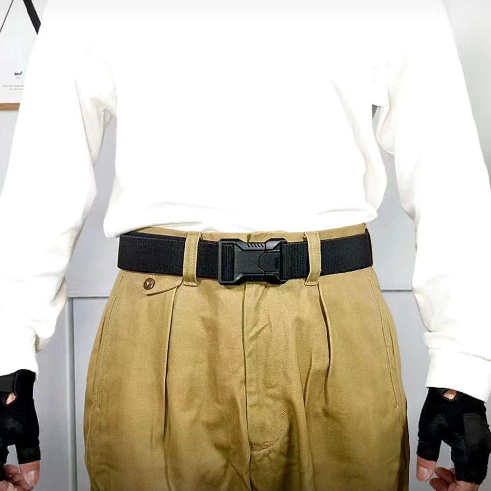 Elastic Canvas Belt Adjustable Jeans Waistband Casual Waist Belts Trouser Pants Decor