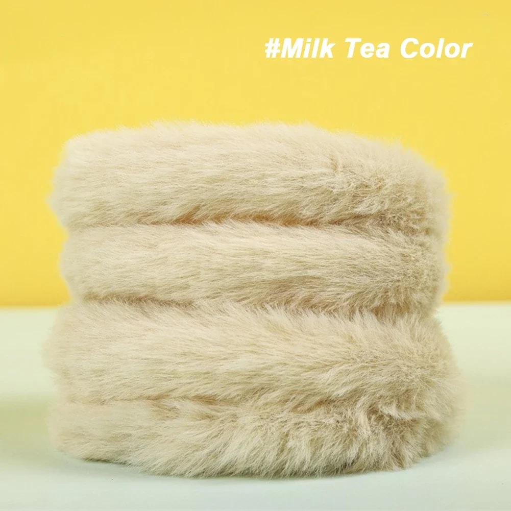 1m Plush Rabbit Hair Twisting Rod Color Fur Ribbon Tapes Rod DIY Gift Plush Twist Wire Stick Dog Toy Handmade Sewing Accessories