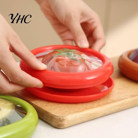 Leak-proof Fruit Container Vegetable Storage Box with Transparent Cover BPA Free Reusable Silicone Food Easy to Clean Portable Fridge Kitchen Supplies