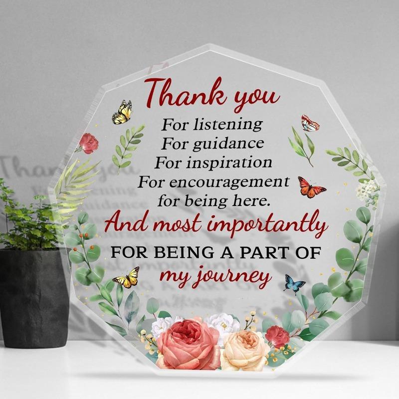 Thank You Acrylic Plaque - Versatile Appreciation Gift for All Relationships