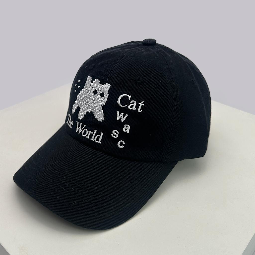 Baseball Stitching Stitched Embroidered Alphabet Kitten Puppy Cute Women  Men For Neutral Gender Fresh Caps Peaked Hats Sunshade Niche Versatile