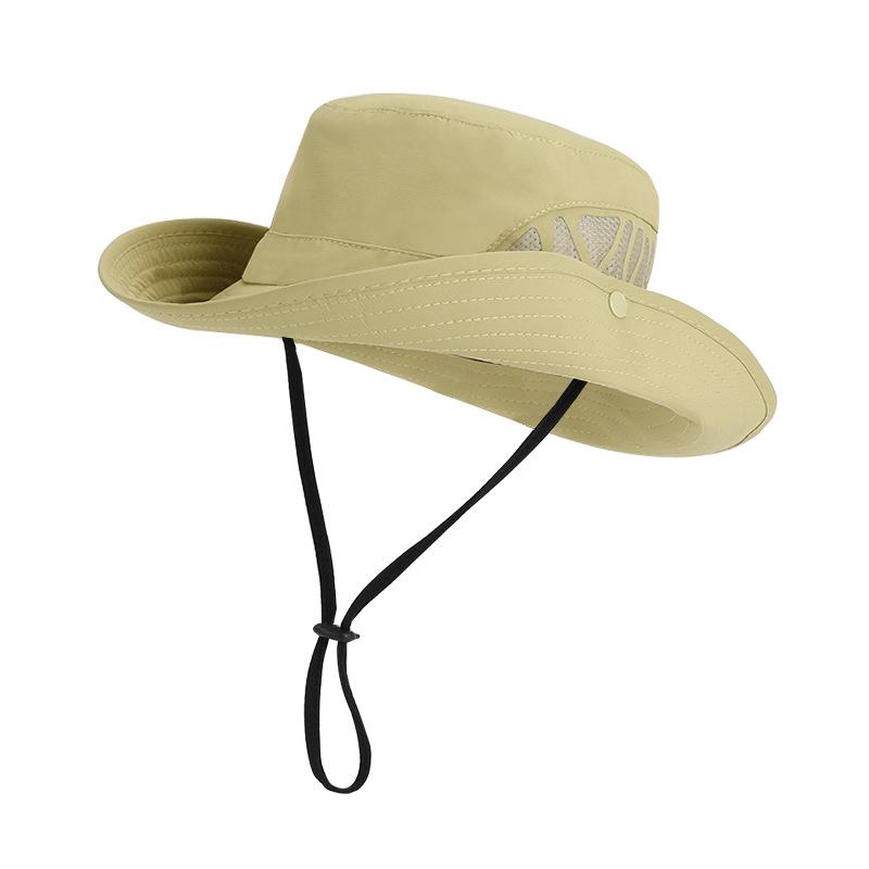 Summer Big Brim Sun Hat Quick Drying Waterproof Breathable Bucket Hat Men and Women Outdoor Mountaineering Fishing Sun Hat