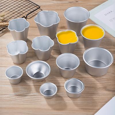 1 stück Herz Karamell Jelly Pudding Form Runde Mini Chiffon Kuchen Aluminium Legierung Kleine Medium Western Tasse Ei Torte Form
