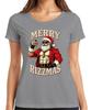 Merry Rizzmas Santa Claus Whisky Muscle Fitness Funny Retro Unisexs TShirt