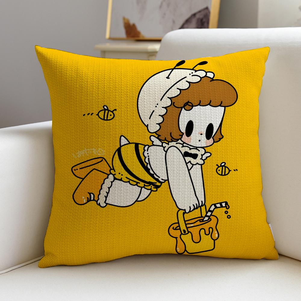

Creative HHayashi UkiS Cushion Cover Breathable and skinfriendly linen pillowcase square removable and washable cushion 30X30cm