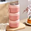 Stainless steel 3-layer Soup Cup Lunch Container Set 3 Separate Stackable Lunch Box with Spoon Food Containers for Adults Kids