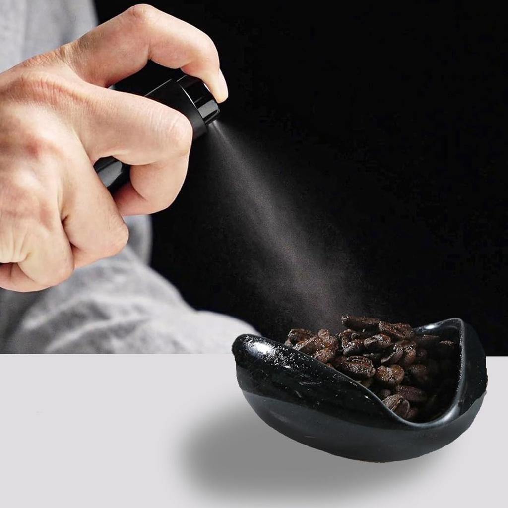 Leeseph Coffee Bean Dosing Cup & Spray Bottle Kit for Bar, Static Reduction Ceramic Single Dose Tray, Barista Accessories Set