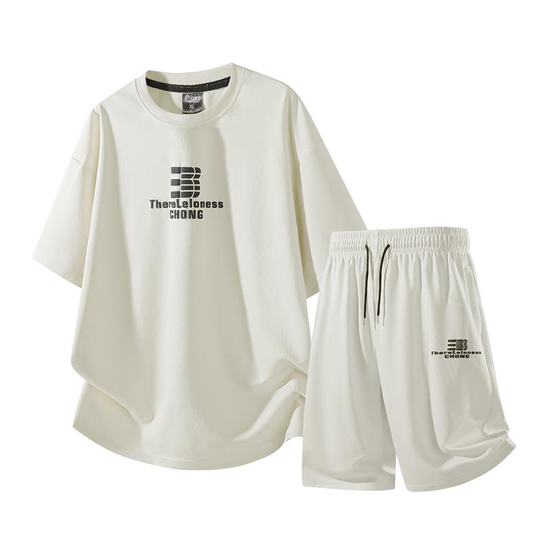 Men's Short Sleeved Set Versatile Casual Sports Two-piece Set