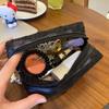 New Korean Style Flocking Mesh Makeup Bag: Portable Cosmetic Organizer & Coin Purse