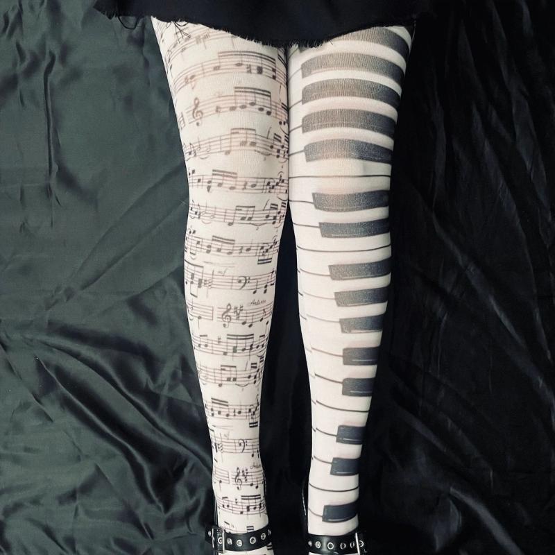 High Fashionable Letter Print Pantyhose Breathable Design For Active Women