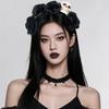 Exaggerated Skull Head Headband Halloween Decor Gothic Flower Hairband  Haunted House