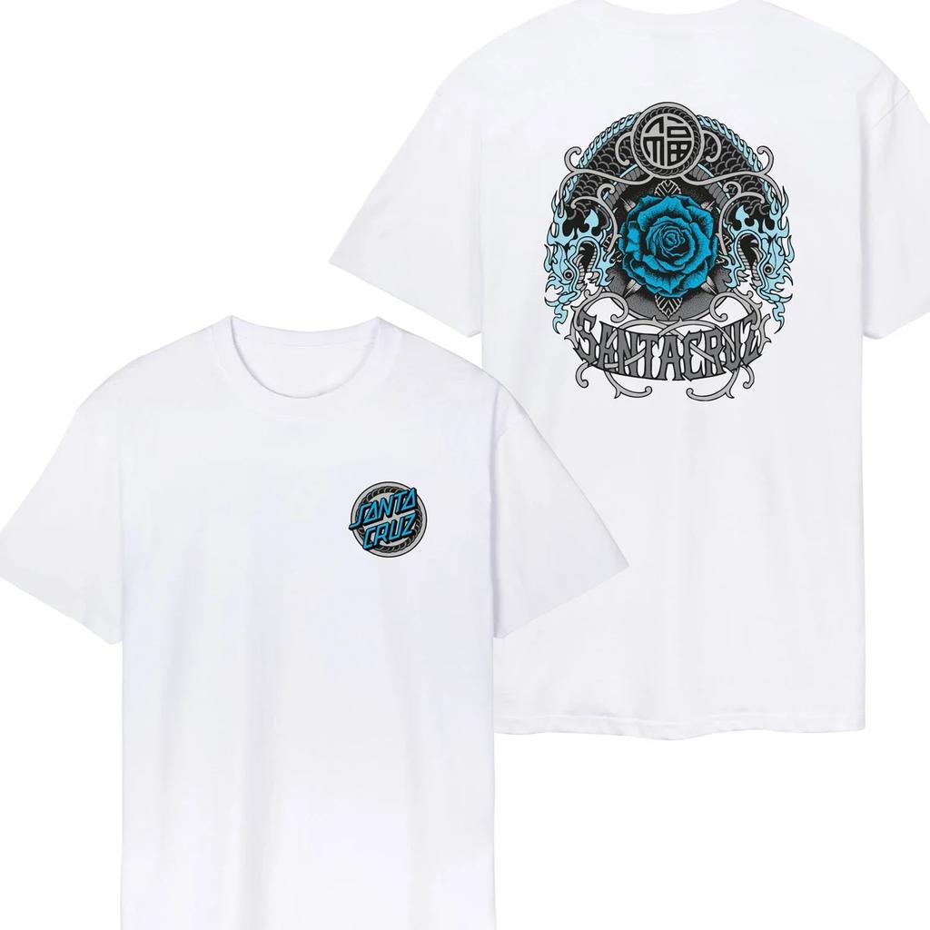 Skateboard Casual Cotton Men's T-Shirt Loose Sports Cruz Women Short Sleeve Tiger Print Street Trend Hip Hop Harajuku Clothing