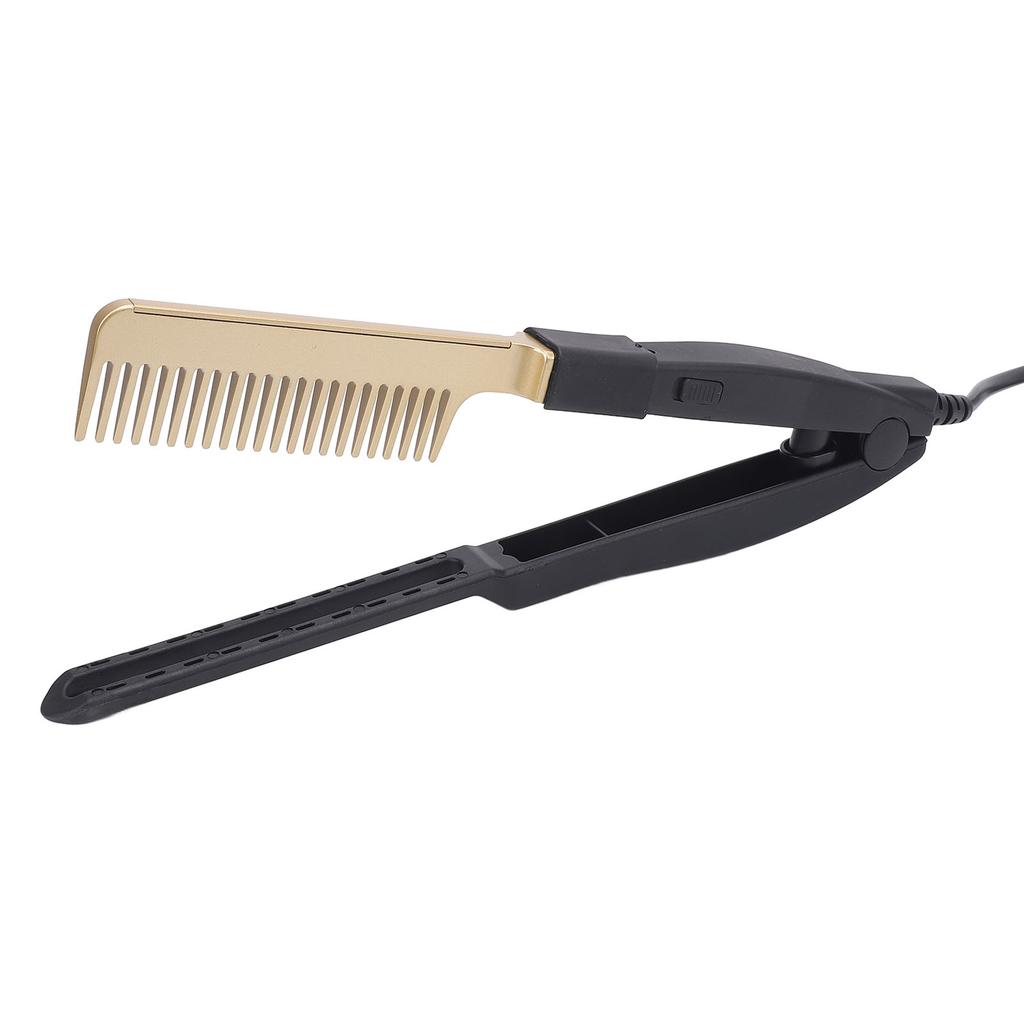 Multifunctional Hair Straightening Comb Safe Wet Dry Use Portable Styling Comb for Home Use EU Plug