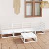 Day and Night - Day and Night 5-piece Garden Lounge Set White Solid Pine Wood