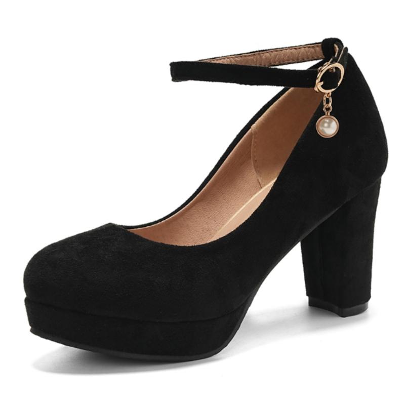 Women's High Heels Wedding Shoes Platform 2025 New Spring Strap Dress Pumps Luxury Black Gold Heeled Party Office Shoes Female