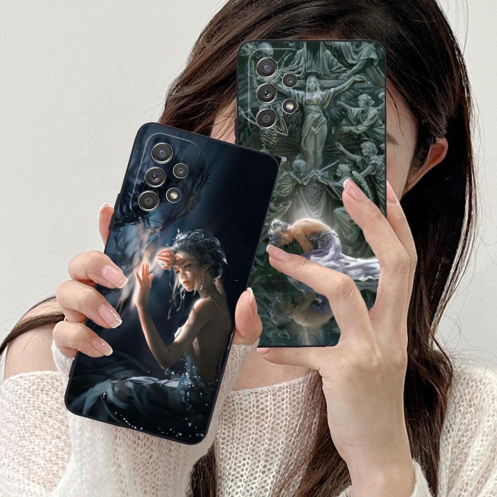 Anime Ghostblade Mobile Phone Case for Samsung Galaxy A56 55 54 53 52 51 36 35 34 23 16 15 5G Colorful Cover Smartphone Luxury