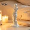 Elegante gefaltete Göttinnenfigur 3D-gedruckte minimalistische Skulptur, Retro europäische armlose Statue, klassische kleine dekorative Statue für Schreibtisch Kunstfigur