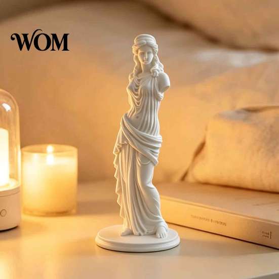 Elegante gefaltete Göttinnenfigur 3D-gedruckte minimalistische Skulptur, Retro europäische armlose Statue, klassische kleine dekorative Statue für Schreibtisch Kunstfigur