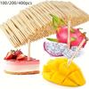 100 Mini Bamboo Appetizer Forks, 3.5-Inch Disposable Design Perfect for Fruit, Snacks, Desserts and Party Use