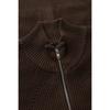 Customellow Loose Fit Turtleneck Knit Zip Vest Brown Cwwaw25901brd