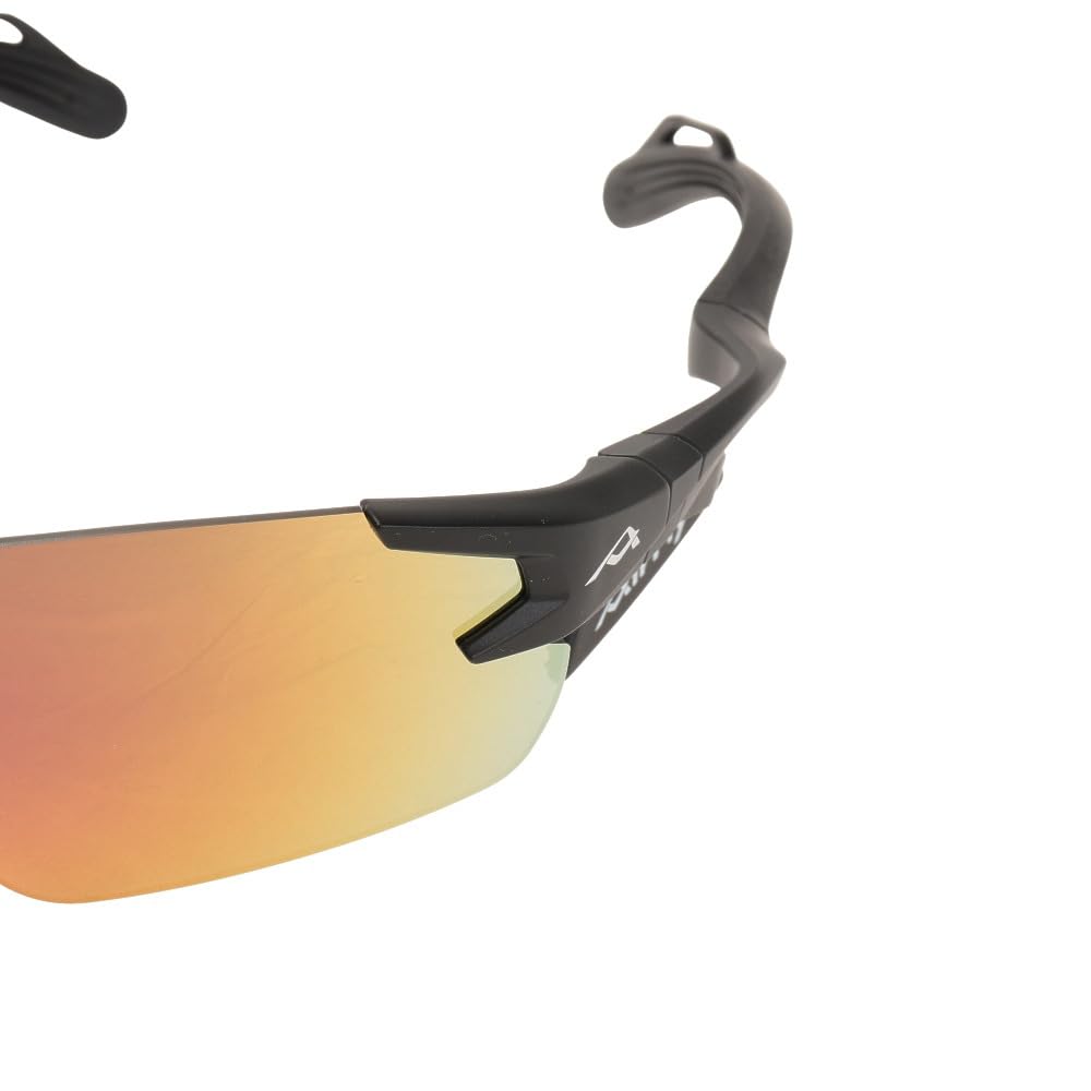 Sunglasses Purple Gold Free Size [AirFly] AF-301 C-3 Frame Black, Lens Mirror,