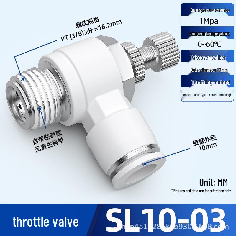 Zhuoji Adjustable Speed Control Throttle Valve SL 6 8 01 02 M5