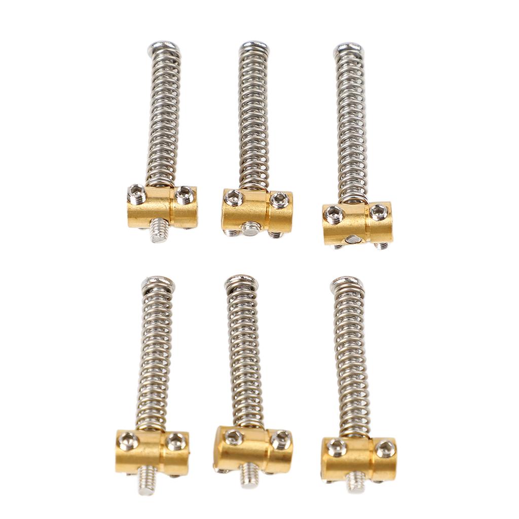 6Pcs Brass Saddles Set for TL Tailpiece Telecaster Electric Guitar Replacement Parts