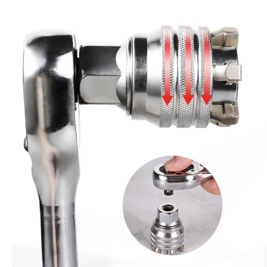 Multi-Function Universal Socket Wrench Tool Adjustable High Torque Ratchet Torque Wrench Adapter Maintenance