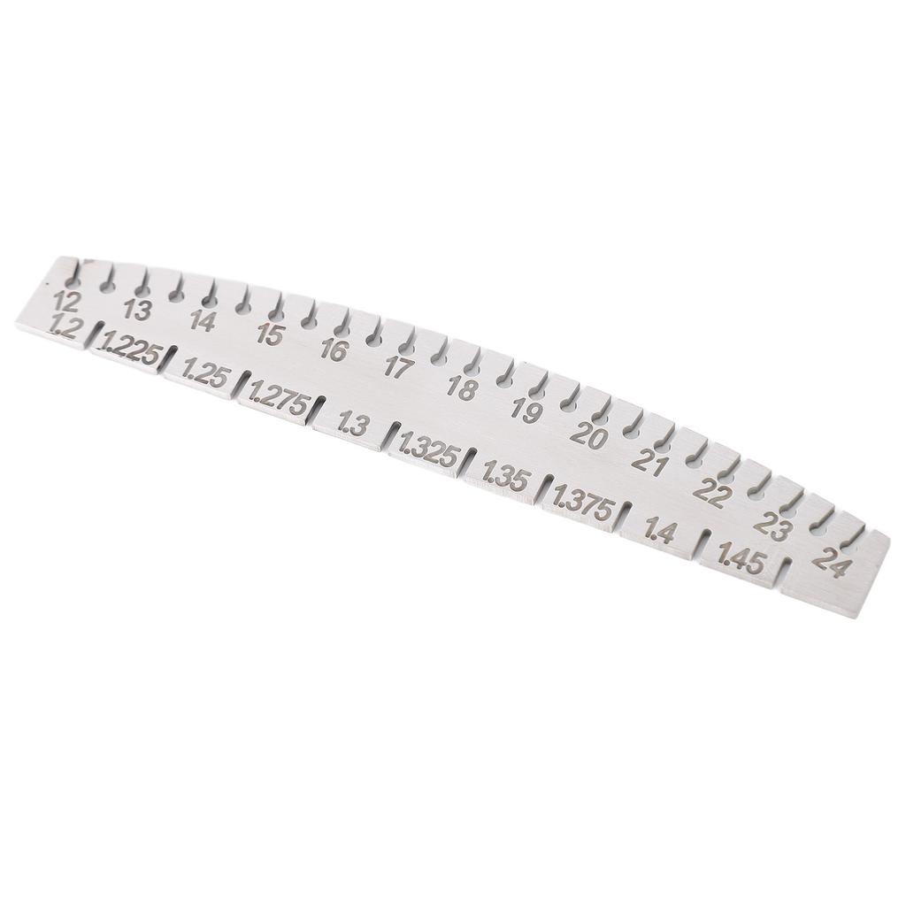 Piano String Gauge with Clear Scales Metal Measuring Ruler for Guitar Ukulele Stringed Instrument