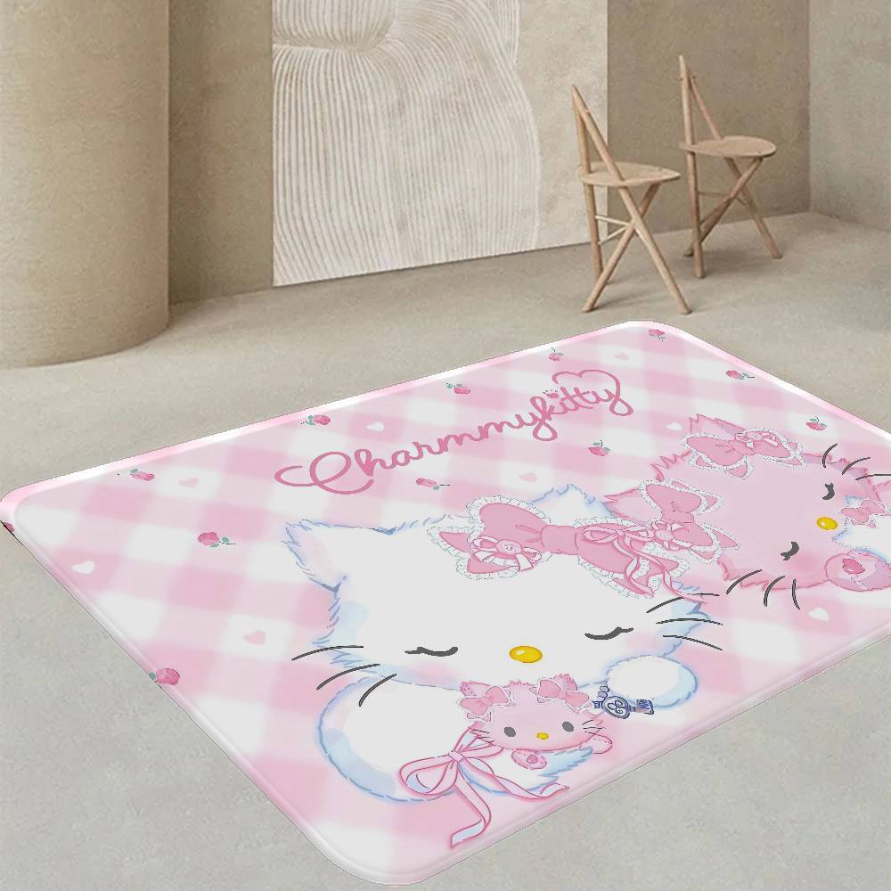 Cute Charmmykitty Door Mat Kids Room Bedroom Decoration Balcony Anti-Slip Doormat Living Room Doormat Area Rug