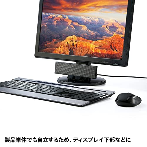 Sanwa Supply USB Powered Soundbar Speaker MM-SPL11UBKN Black