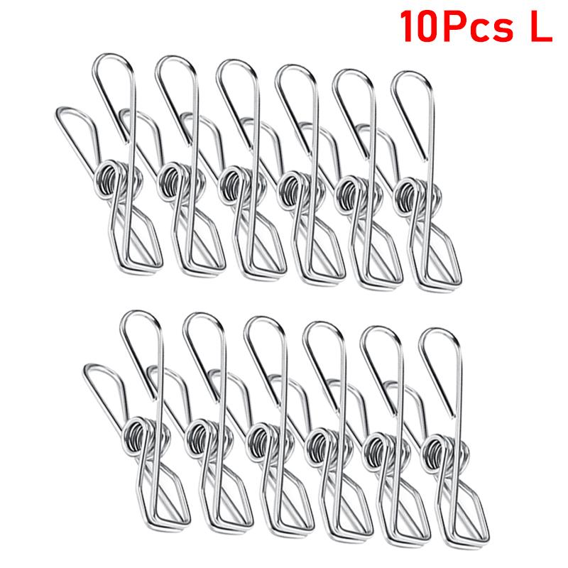 10/20/40Pcs Clothespin Clips 5cm 6cm Stainless Steel Clips Washing Bedspread Hang Metal Home Storage Tool Laundry Clothes Pins