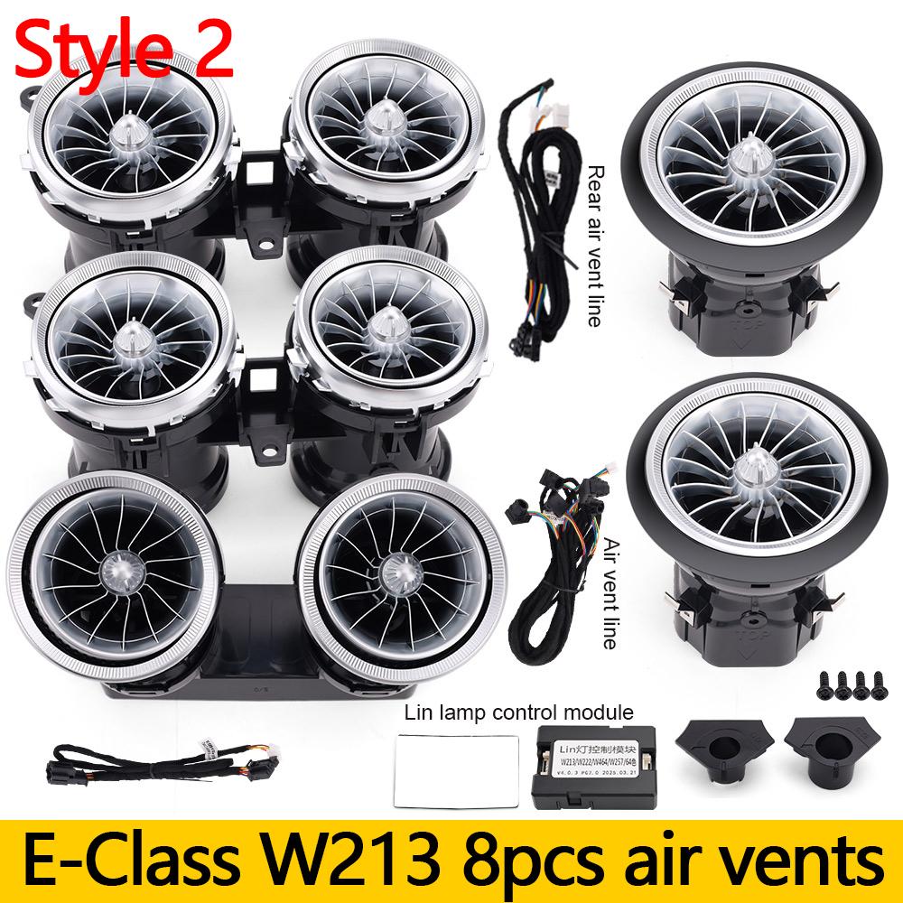 Air Conditioner Turbine Nozzle For Mercedes Benz W213 Ambient Light Air Vent 4D Rotating Tweeter Speaker Midrange Speaker Cover