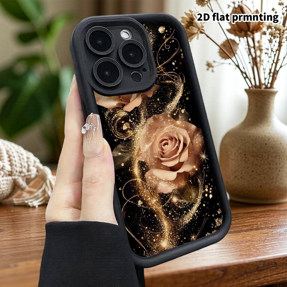 Phone Case: 2D Flat Design Suitable for iPhone 18 17 16 15 14 13 Pro Tiered Protective Case, Black Background, Christmas and Halloween Gift