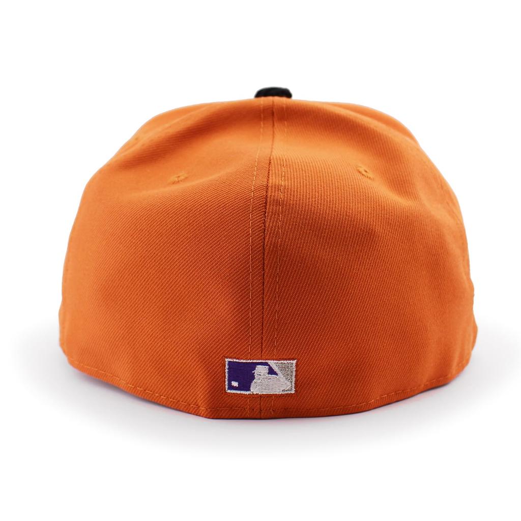 [New Era] Cap 59FIFTY Houston Astros MLB 45TH ANNIVERSARY CORD VISOR FITTED CAP ORANGE HOUSTON ASTROS 5950 Hat Colored Bottom Major League Sz 734