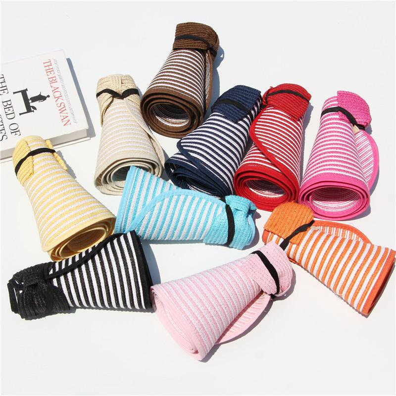 Women's Summer Hat Large Brim Foldable Breathable Empty Top Sun Hat Beach Accessories Outdoor Casual Sunshade Sunhat Visor New