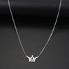 Stainless Steel Necklaces Classic Small Crown Pendant Chain Choker Charm Fashion Necklace For Women Jewelry Party Wedding Gifts